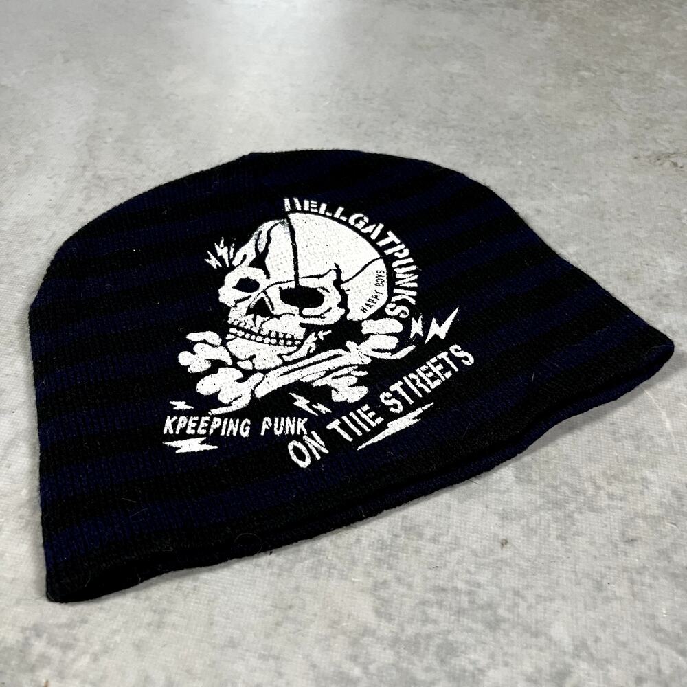 VIntage Hellgate Punks Beanie Skull Beani One Size Skully - Picture 2 of 5